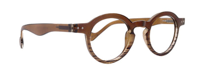 Orlando (Premium) Women Reading Glasses, High End Readers (Brown) (Round) Magnifying Eyeglasses, Optical, NY Fifth Avenue by NY Fifth Avenue