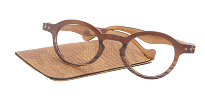 Orlando (Premium) Women Reading Glasses, High End Readers (Brown) (Round) Magnifying Eyeglasses, Optical, NY Fifth Avenue by NY Fifth Avenue