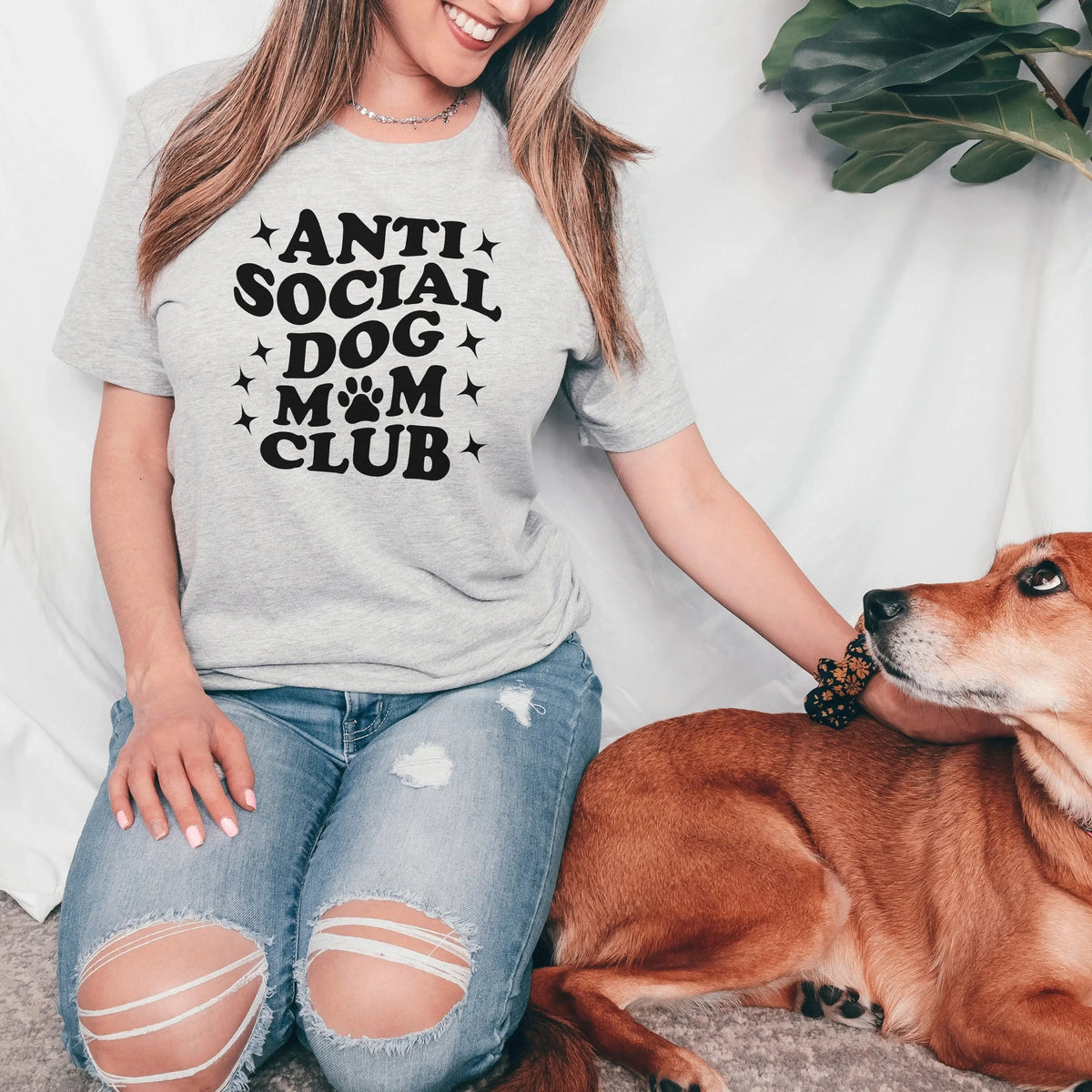 Dog Mom Shirt | Dog Mom Bella Canvas Tee | Anti Social Mom Shirt | Dog Mom Gift Ideas | Anti Social Dog Moms Club | Dog Mom T-Shirt by Joyful Moose