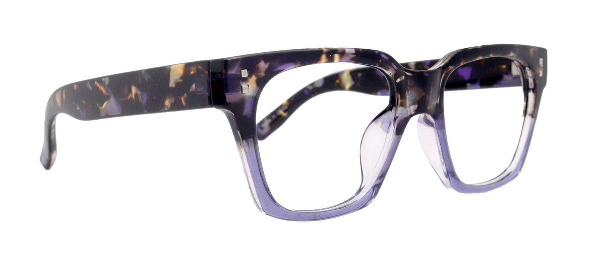 Ravello Line Bifocal Premium Reading Glasses, High-End Readers, Magnifying, Fashion Square (Purple Black Tortoise) NY Fifth Avenue by NY Fifth Avenue