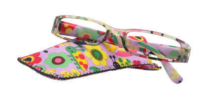 Elsa, Premium Reading Glasses for Women (Purple flower ) Optical Frame, NY Fifth Avenue by NY Fifth Avenue
