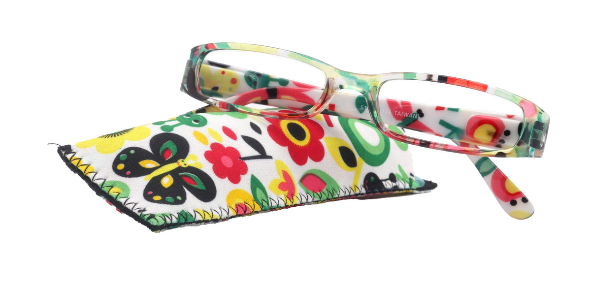 Elsa, Premium Reading Glasses for Women (White flower ) Optical Frame, NY Fifth Avenue by NY Fifth Avenue