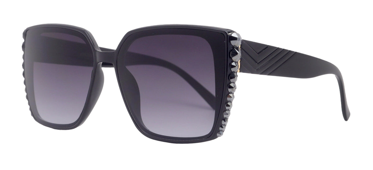 Aurora Bling Women Sunglasses Hematite Genuine European Crystals, 100% UV Protection. NY Fifth Avenue by NY Fifth Avenue