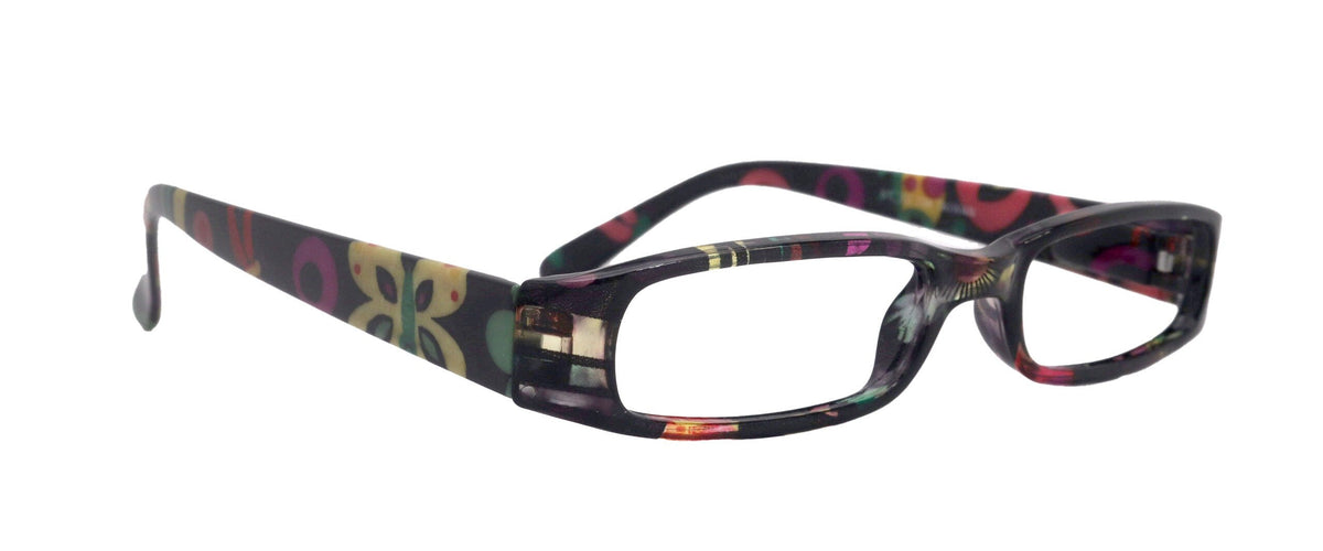 Elsa, Premium Reading Glasses for Women (Black flower ) Optical Frame, NY Fifth Avenue by NY Fifth Avenue