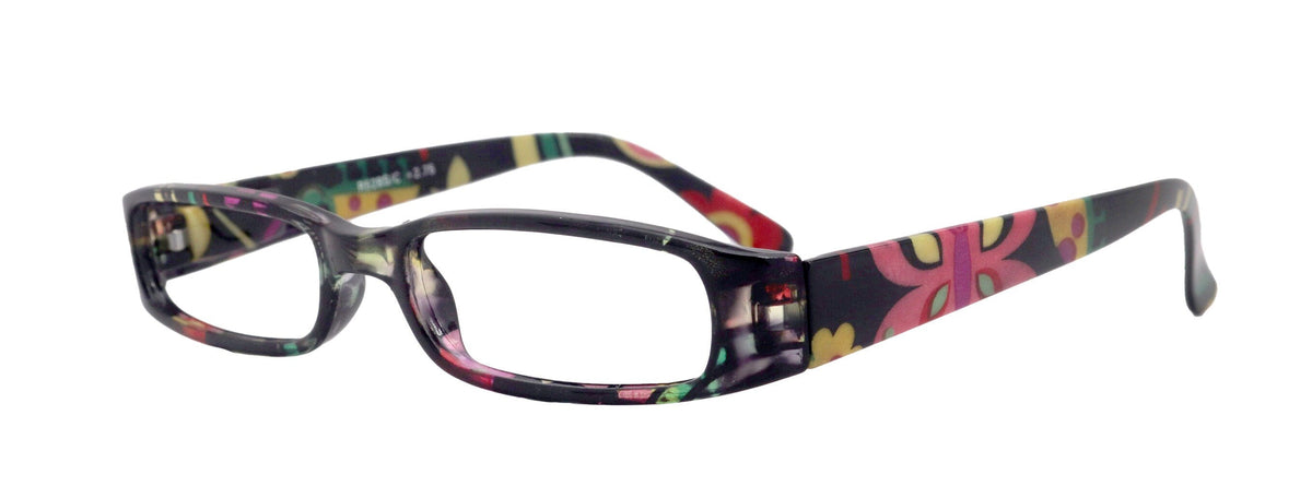 Elsa, Premium Reading Glasses for Women (Black flower ) Optical Frame, NY Fifth Avenue by NY Fifth Avenue