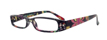 Elsa, Premium Reading Glasses for Women (Black flower ) Optical Frame, NY Fifth Avenue by NY Fifth Avenue