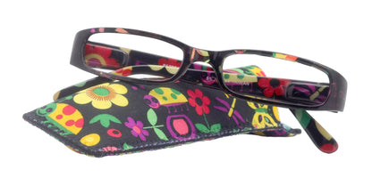 Elsa, Premium Reading Glasses for Women (Black flower ) Optical Frame, NY Fifth Avenue by NY Fifth Avenue