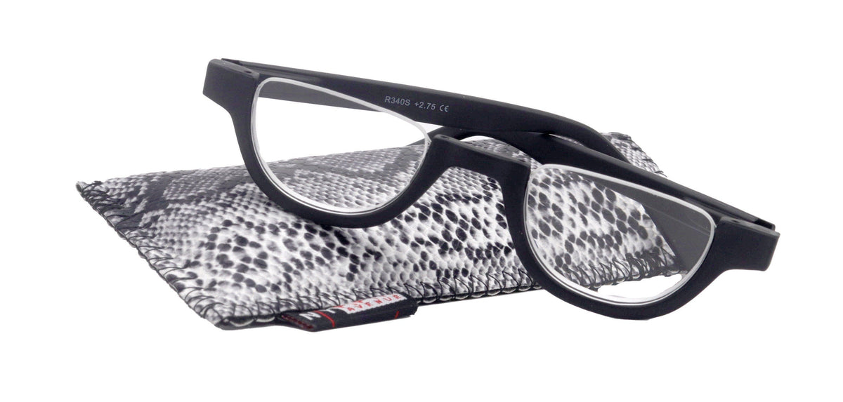 Half Moon, Woman Reading Glasses Lower nose , Reader +1.25 to +4 Magnifying, Frame, NY Fifth Avenue by NY Fifth Avenue