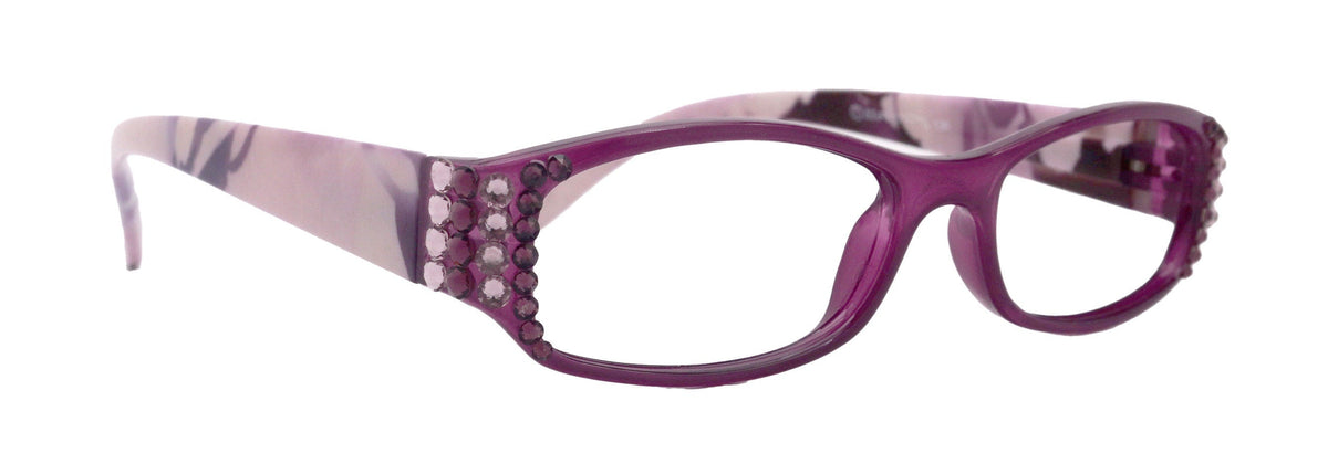 Rosie Bling Reading Glasses Women W (Light Amethyst N Amethyst) Genuine European Crystals (Purple) NY Fifth Avenue by NY Fifth Avenue