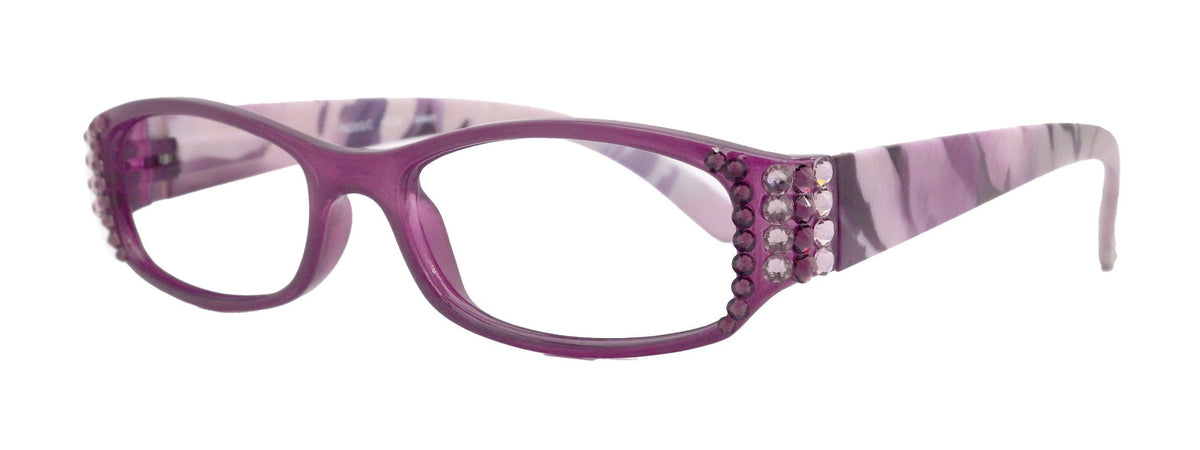 Rosie Bling Reading Glasses Women W (Light Amethyst N Amethyst) Genuine European Crystals (Purple) NY Fifth Avenue by NY Fifth Avenue
