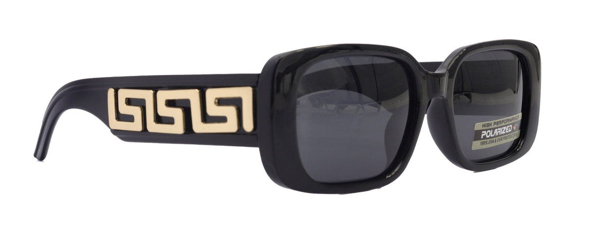 Orion Polarized Women Sunglasses, 1.1mm Polarized Grey Lenses, 100% UVA UVB Protection (Black, Square) NY Fifth Avenue by NY Fifth Avenue