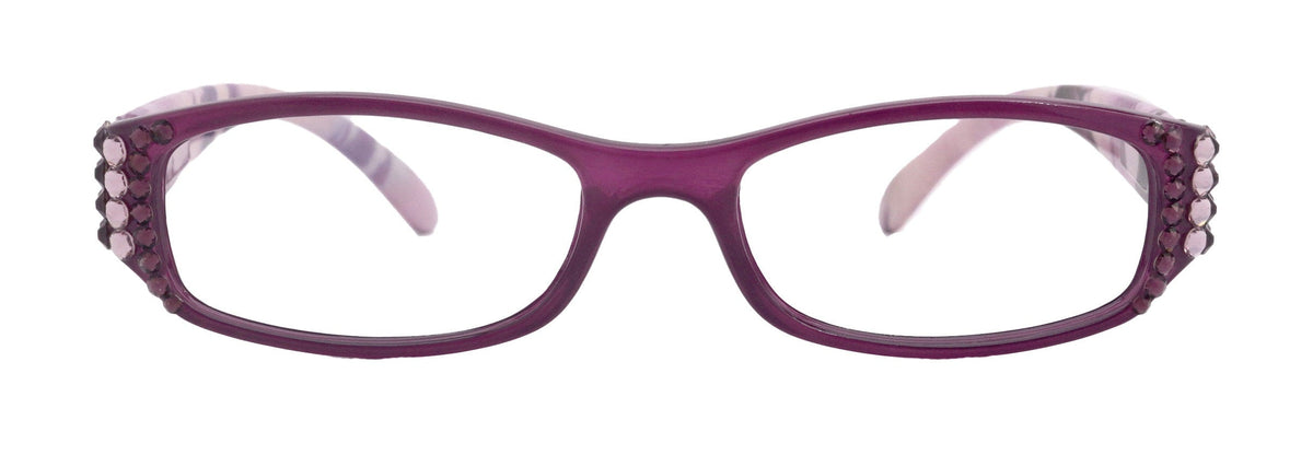 Rosie Bling Reading Glasses Women W (Light Amethyst N Amethyst) Genuine European Crystals (Purple) NY Fifth Avenue by NY Fifth Avenue