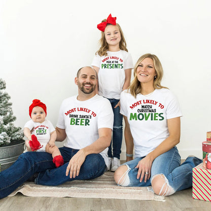 Most Likely To Shirt, Funny matching Christmas shirts, Christmas Family Matching Shirts, Christmas Matching Family Tees, Christmas shirt by Joyful Moose