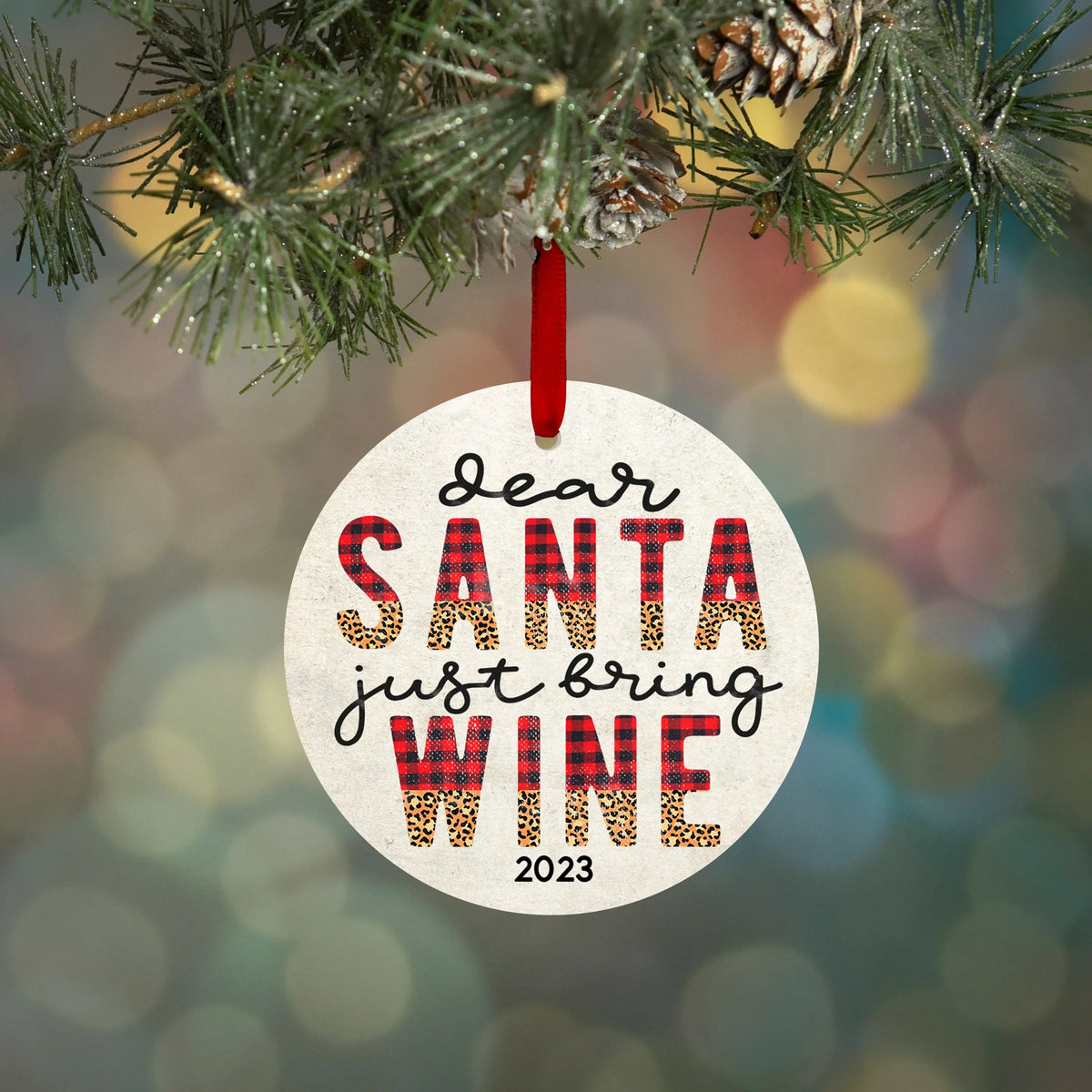 Wine Ornament | Funny Ornament | Christmas Gift | Christmas Decoration | Christmas Wine Lover Gift | Funny Wine Ornaments by Joyful Moose