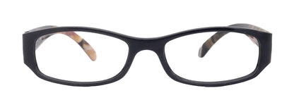 Rosie Premium Reading Glasses, Fashion Reader (Flower Black) Print, Oval Shape +4 High Magnification, NY Fifth Avenue by NY Fifth Avenue