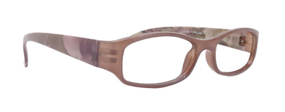 Rosie Premium Reading Glasses, Fashion Reader (Flower Brown) Print, Oval Shape +4 High Magnification, NY Fifth Avenue by NY Fifth Avenue