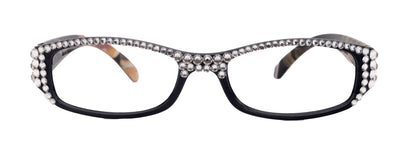 Rosie Bling Reading Glasses Women W (Clear ) Genuine European Crystals (Black ) NY Fifth Avenue by NY Fifth Avenue