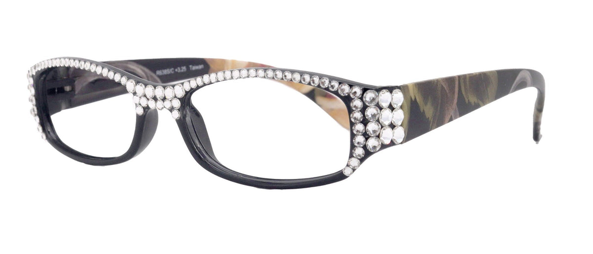 Rosie Bling Reading Glasses Women W (Clear ) Genuine European Crystals (Black ) NY Fifth Avenue by NY Fifth Avenue