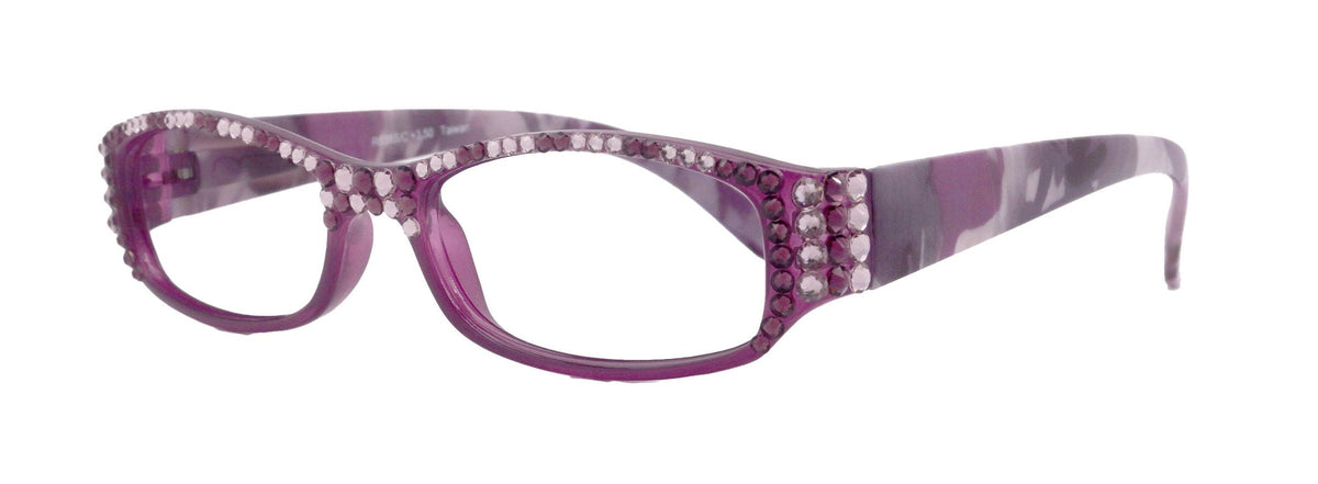 Rosie Bling Reading Glasses Women W (Ligth Amethyst n Amethyst) Genuine European Crystals (Purple) NY Fifth Avenue by NY Fifth Avenue