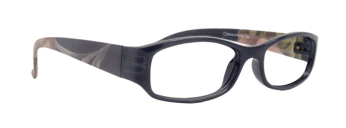Rosie Premium Reading Glasses, Fashion Reader (Flower Black) Print, Oval Shape +4 High Magnification, NY Fifth Avenue by NY Fifth Avenue