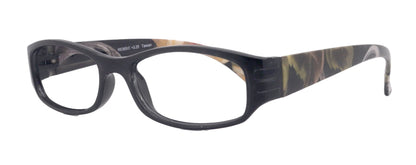 Rosie Premium Reading Glasses, Fashion Reader (Flower Black) Print, Oval Shape +4 High Magnification, NY Fifth Avenue by NY Fifth Avenue