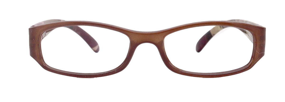 Rosie Premium Reading Glasses, Fashion Reader (Flower Brown) Print, Oval Shape +4 High Magnification, NY Fifth Avenue by NY Fifth Avenue