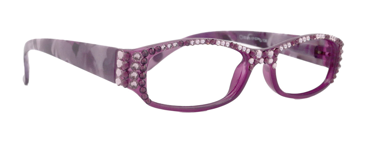 Rosie Bling Reading Glasses Women W (Ligth Amethyst n Amethyst) Genuine European Crystals (Purple) NY Fifth Avenue by NY Fifth Avenue