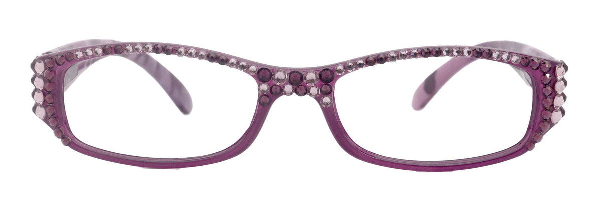 Rosie Bling Reading Glasses Women W (Ligth Amethyst n Amethyst) Genuine European Crystals (Purple) NY Fifth Avenue by NY Fifth Avenue