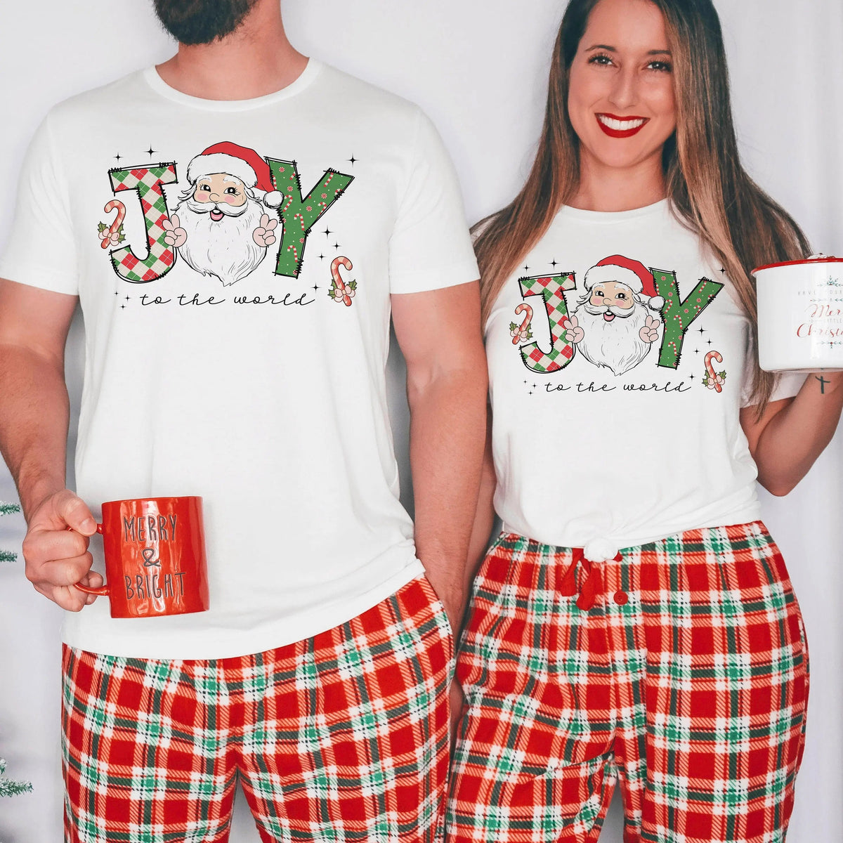 Merry Christmas Shirt, Joy to the World Santa Christmas Shirt, Christmas Family Shirt, Christmas tees by Joyful Moose