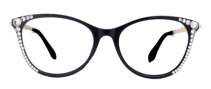 Cattitude Bling Reading Glasses 4 Women W Clear Genuine European Crystals, Magnifying Cat Eye NY Fifth Avenue by NY Fifth Avenue