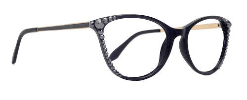 Cattitude Bling Reading Glasses 4 Women W Hematite Genuine European Crystals, Magnifying Cat Eye NY Fifth Avenue by NY Fifth Avenue