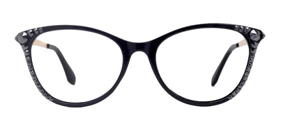 Cattitude Bling Reading Glasses 4 Women W Hematite Genuine European Crystals, Magnifying Cat Eye NY Fifth Avenue by NY Fifth Avenue