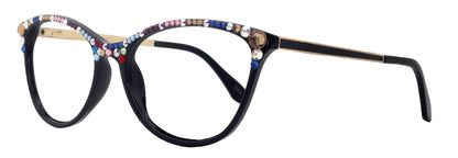 Cattitude Bling Reading Glasses 4 Women W Multi Color Genuine European Crystals, Magnifying Cat Eye NY Fifth Avenue by NY Fifth Avenue