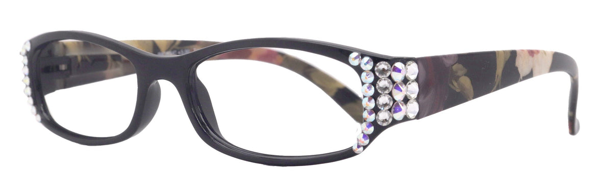 Rosie Bling Reading Glasses Women W (Clear) Genuine European Crystals (Black) NY Fifth Avenue by NY Fifth Avenue