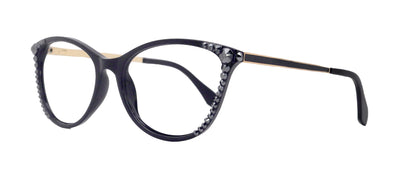 Cattitude Bling Reading Glasses 4 Women W Hematite Genuine European Crystals, Magnifying Cat Eye NY Fifth Avenue by NY Fifth Avenue