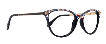 Cattitude Bling Reading Glasses 4 Women W Multi Color Genuine European Crystals, Magnifying Cat Eye NY Fifth Avenue by NY Fifth Avenue