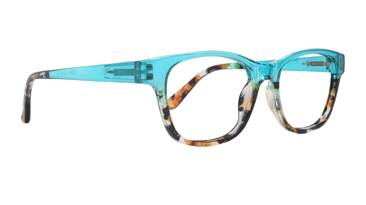Dominique (Premium) Women Reading Glasses, High End Reader, Magnifying, Square Style (Green Tortoise Brown) Optical Frame. NY Fifth Avenue by NY Fifth Avenue