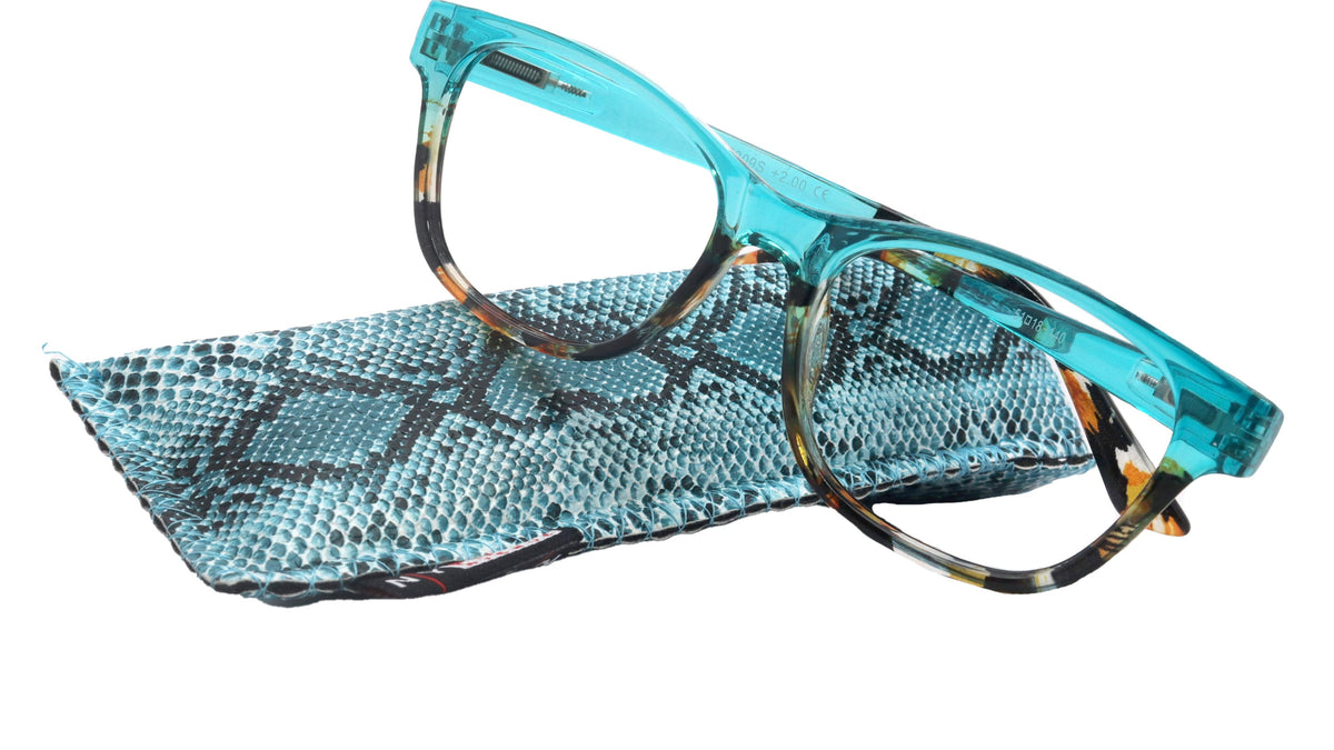 Dominique (Premium) Women Reading Glasses, High End Reader, Magnifying, Square Style (Green Tortoise Brown) Optical Frame. NY Fifth Avenue by NY Fifth Avenue