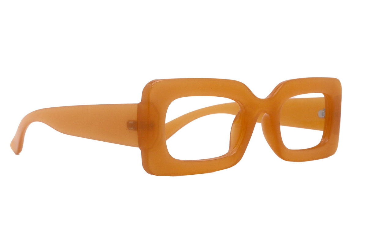 Sophie Premium Reading Glasses, High End Readers +1.25..+3 Magnifying Glasses ORANGE Rectangular NY Fifth Avenue by NY Fifth Avenue