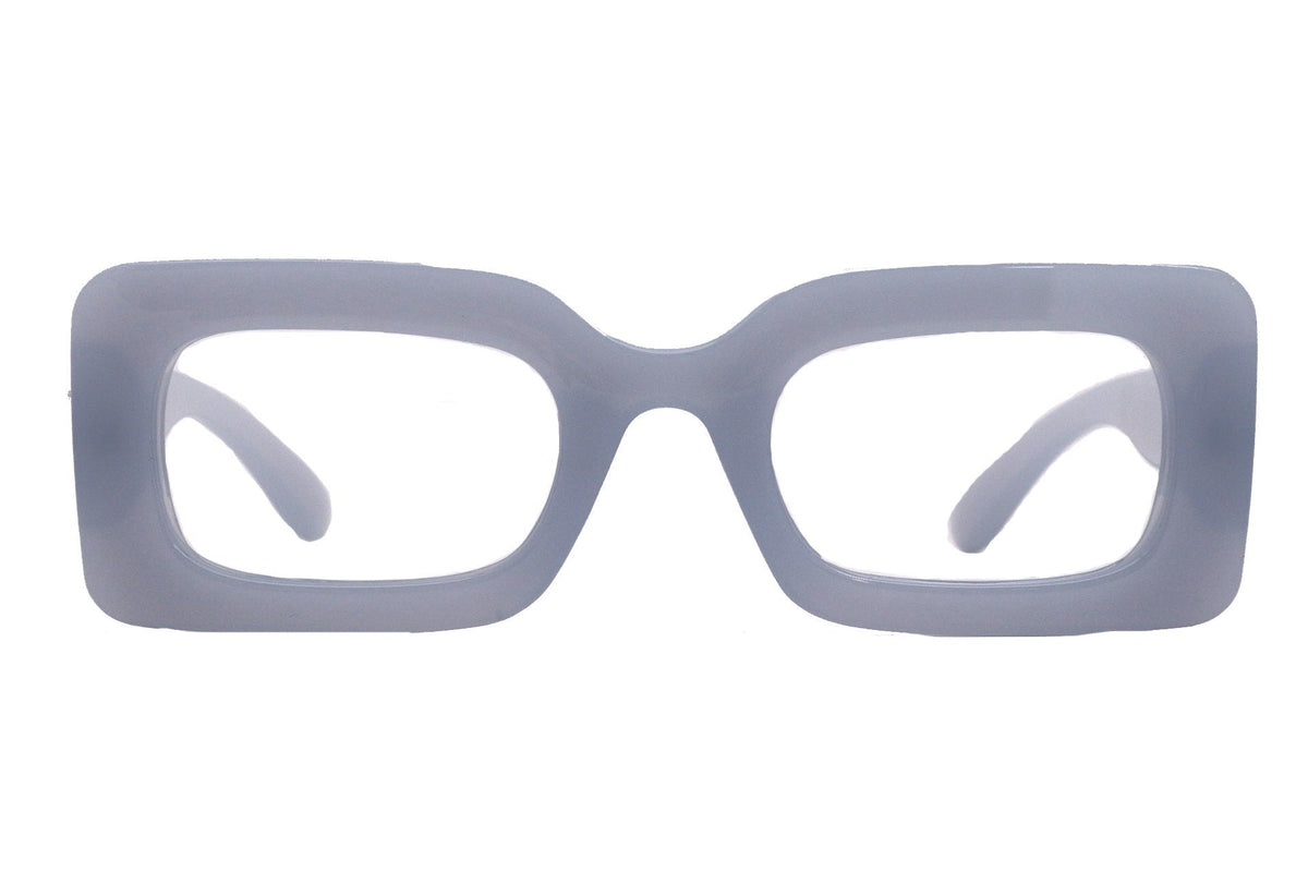 Sophie Premium Reading Glasses, High End Readers +1.25..+4.50 Magnifying Glasses Transparent Grey Rectangular NY Fifth Avenue by NY Fifth Avenue