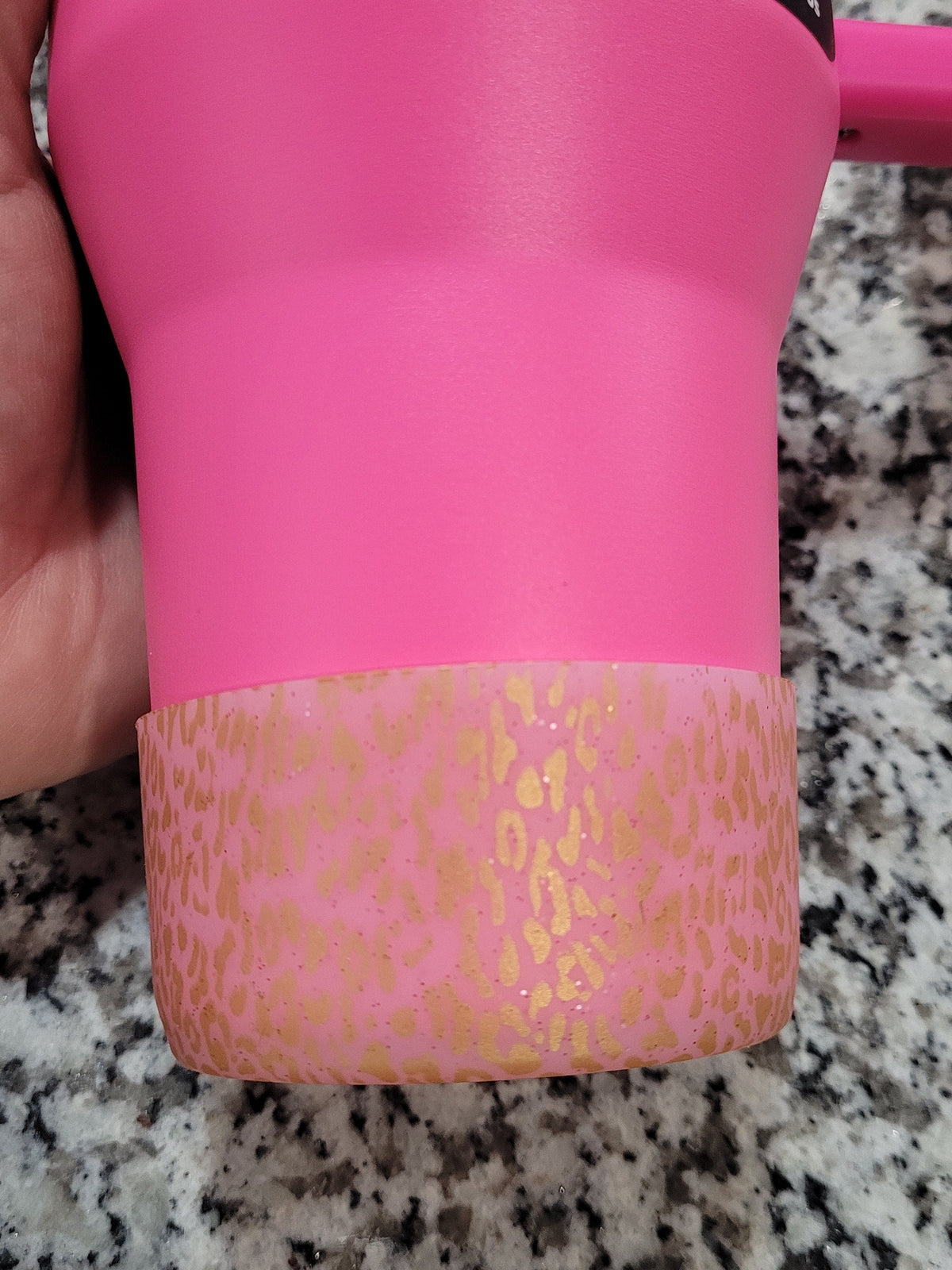 PinkGolden Leopard Silicone Boot Bumper for Tumbler by THE SALTY CHIC
