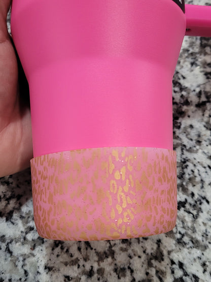 PinkGolden Leopard Silicone Boot Bumper for Tumbler by THE SALTY CHIC