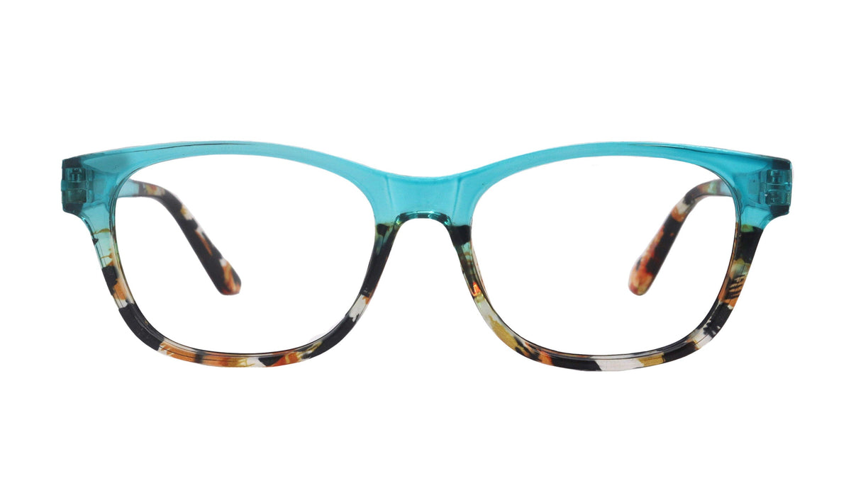 Dominique (Premium) Women Reading Glasses, High End Reader, Magnifying, Square Style (Green Tortoise Brown) Optical Frame. NY Fifth Avenue by NY Fifth Avenue