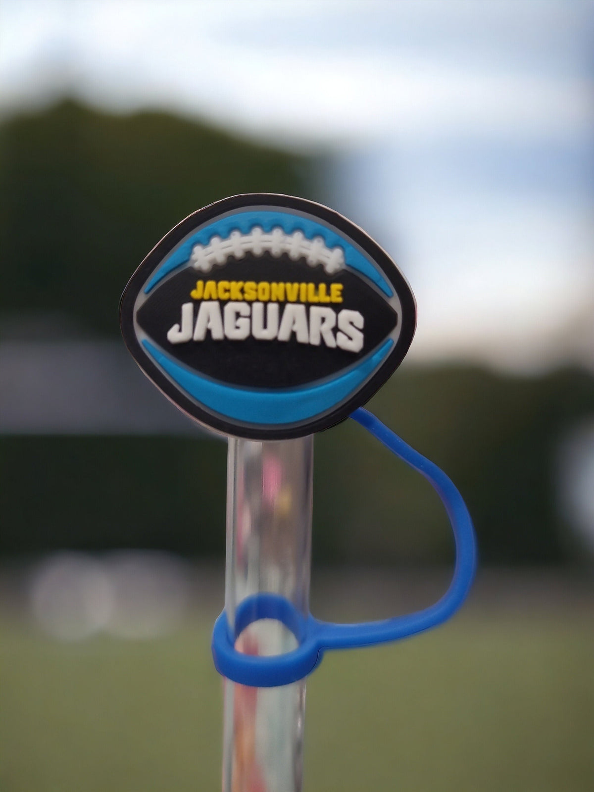 Jville Jaguars Football Silicone Strawtopper for Tumblers by THE SALTY CHIC