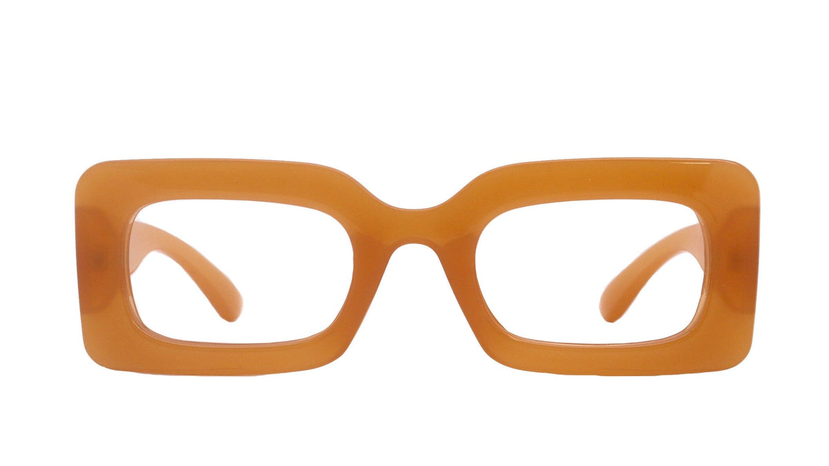 Sophie Premium Reading Glasses, High End Readers +1.25..+3 Magnifying Glasses ORANGE Rectangular NY Fifth Avenue by NY Fifth Avenue