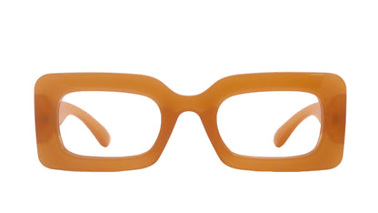 Sophie Premium Reading Glasses, High End Readers +1.25..+3 Magnifying Glasses ORANGE Rectangular NY Fifth Avenue by NY Fifth Avenue
