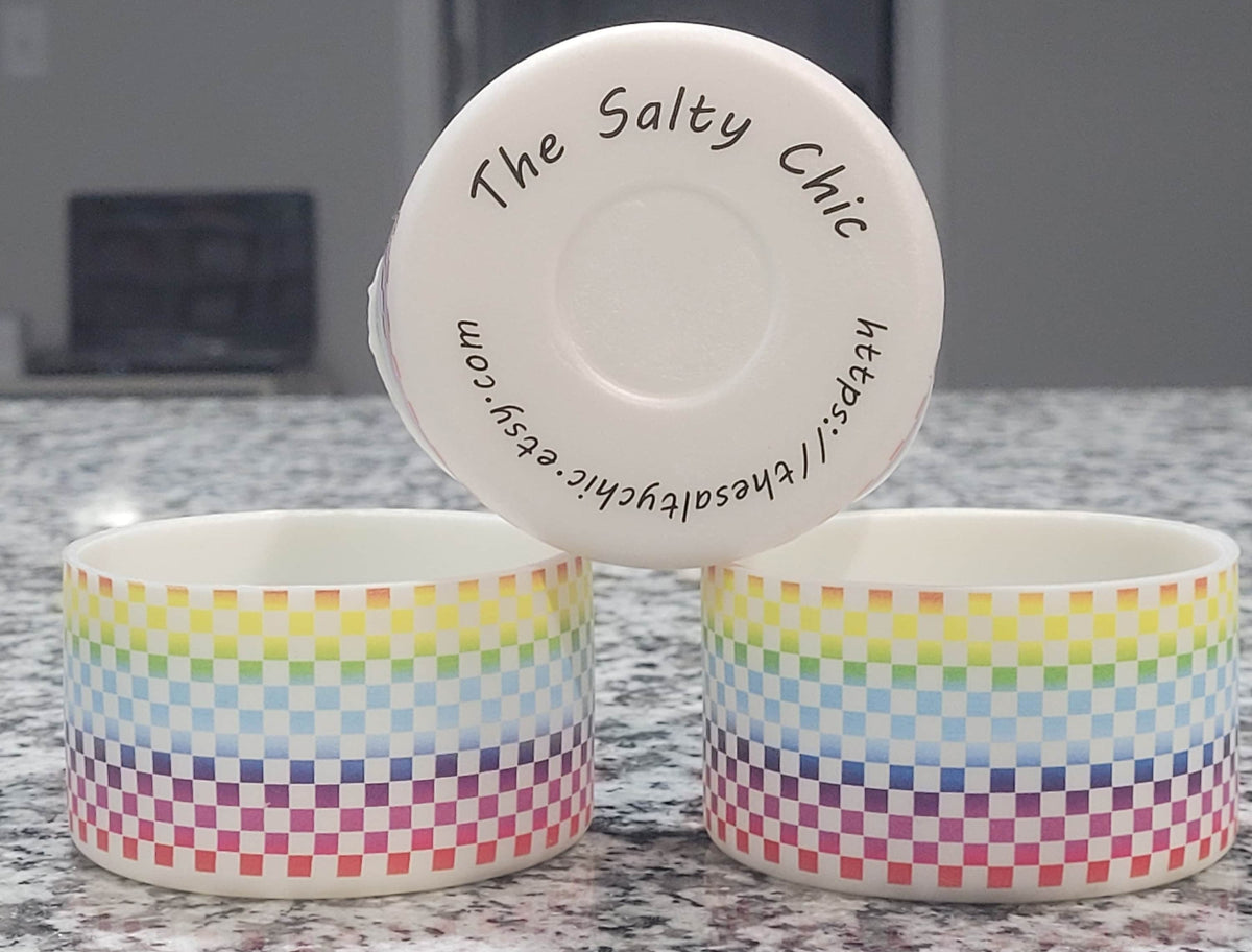 Bright AF Checkers Silicone Boot Bumper Sleeve for tumblers by THE SALTY CHIC