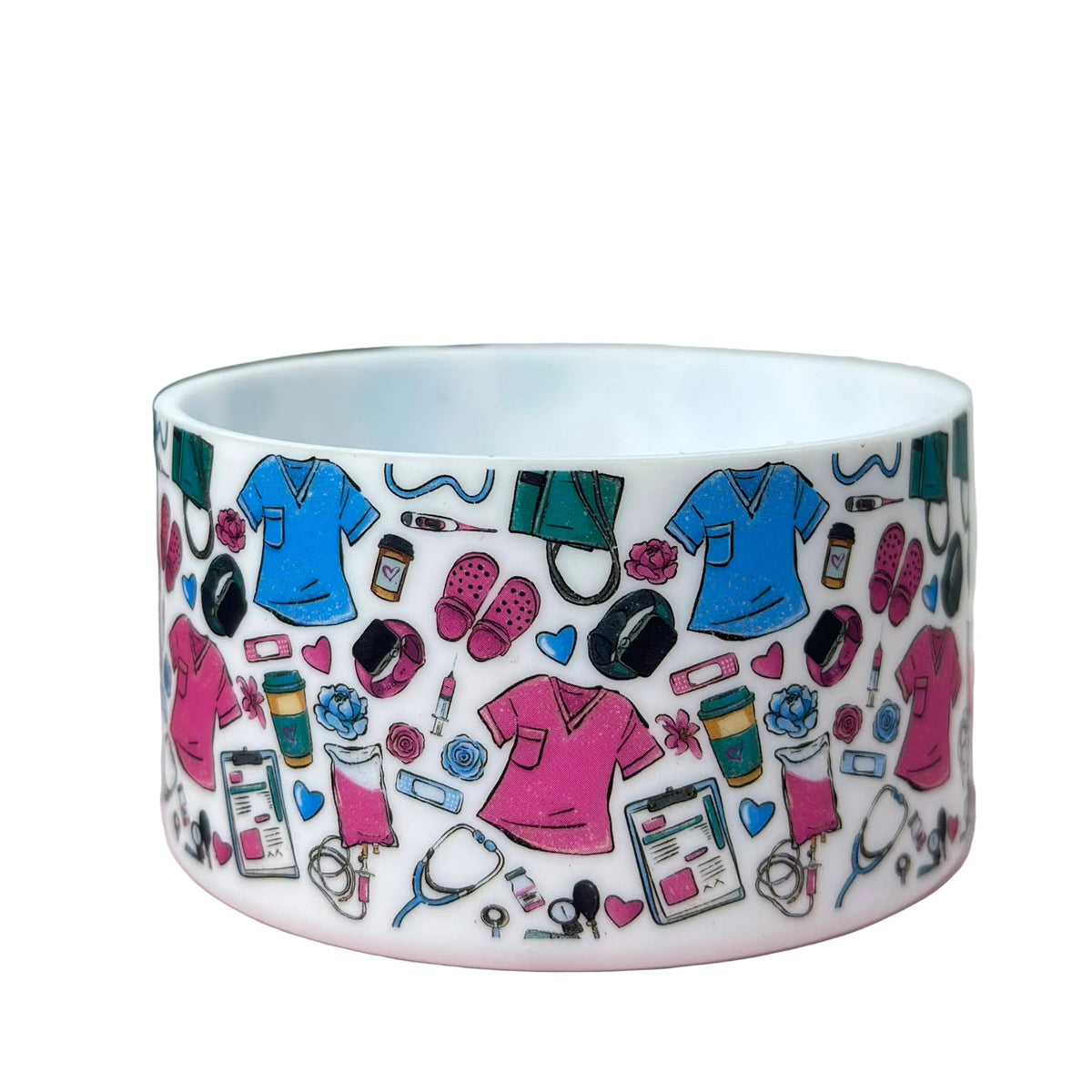 Healthcare Worker Silicone Boot Bumper Sleeve for Tumblers by THE SALTY CHIC