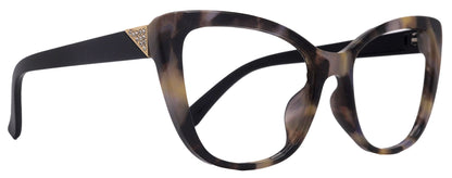 Parisian Fashion High End Bifocal or Non-Bifocal Black W Brown Reading Glasses Cat-Eye Chic, Inspired by NY Fifth Avenue by NY Fifth Avenue