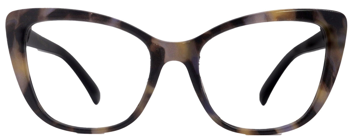 Parisian Fashion High End Bifocal or Non-Bifocal Black W Brown Reading Glasses Cat-Eye Chic, Inspired by NY Fifth Avenue by NY Fifth Avenue